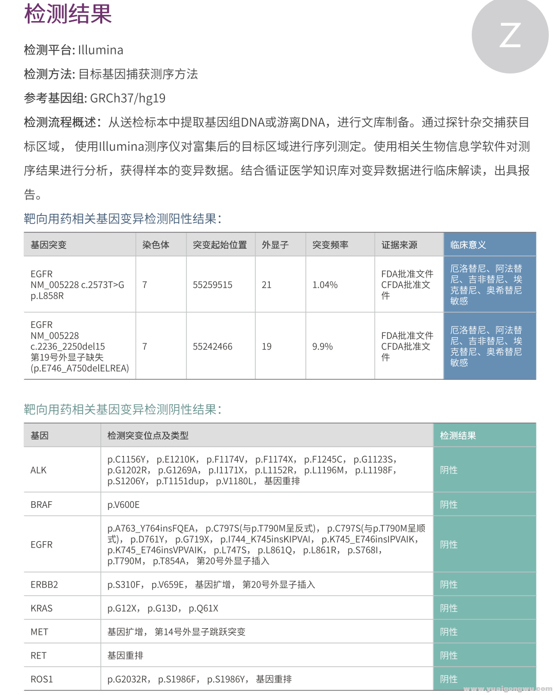 近期基因检测结果